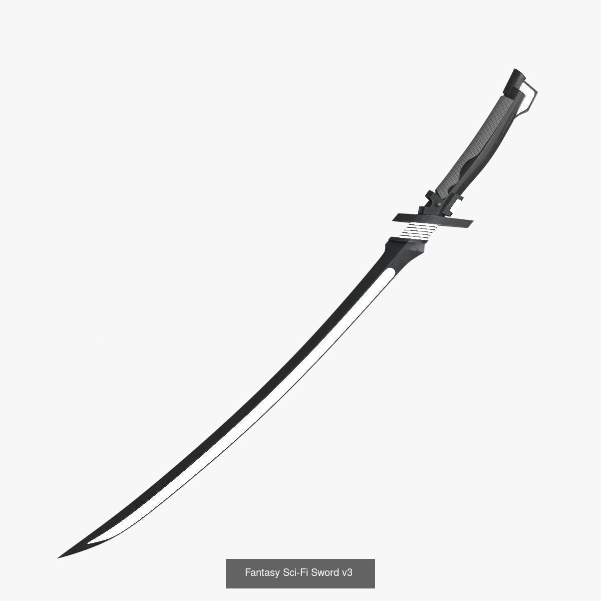 Fantasy Sci-Fi Sword set of 3 3D Model Collection_6