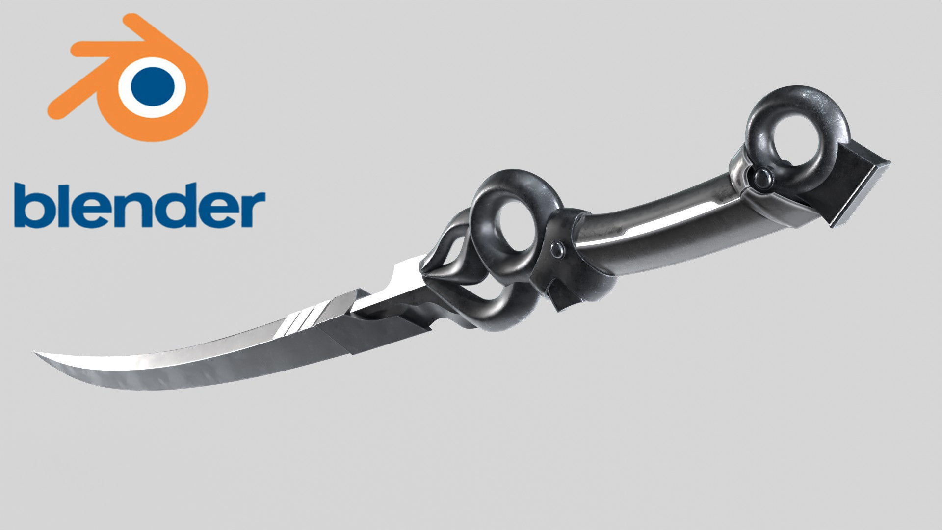 Fantasy Sci-Fi Sword set of 3 3D Model Collection_16