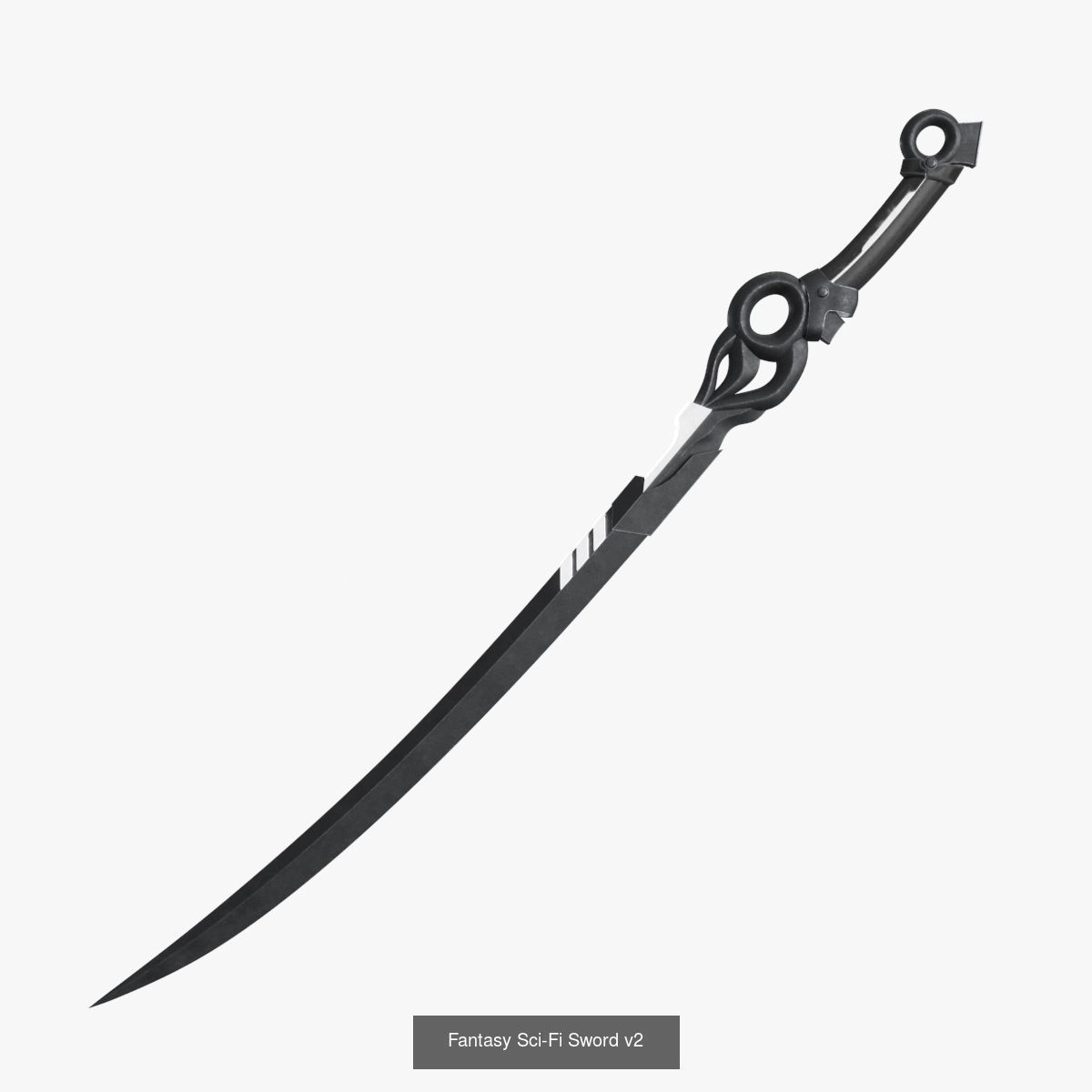 Fantasy Sci-Fi Sword set of 3 3D Model Collection_5