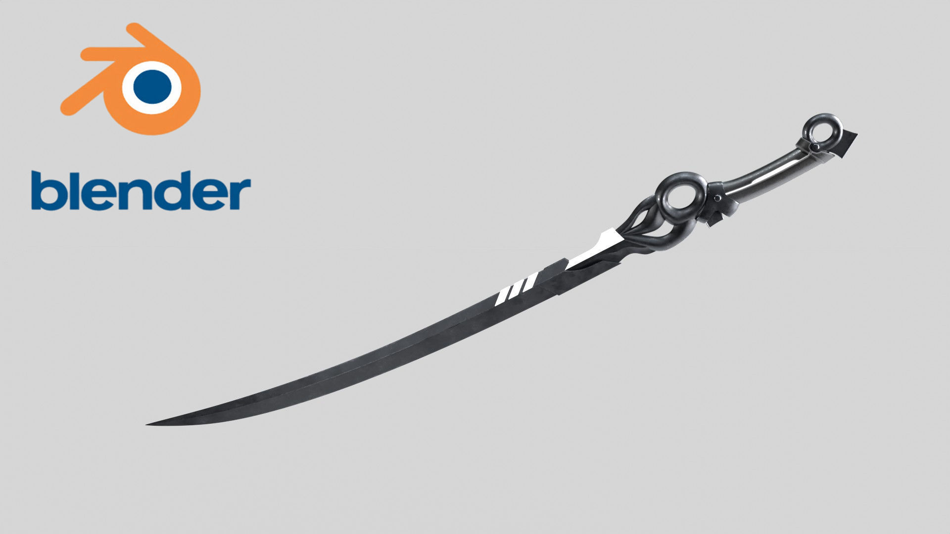 Fantasy Sci-Fi Sword set of 3 3D Model Collection_21