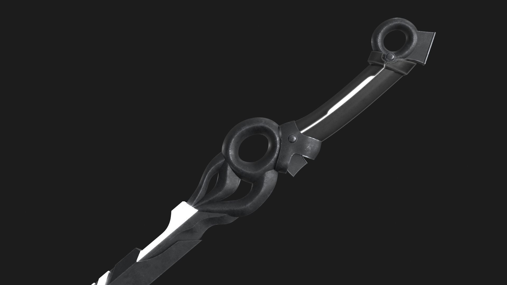 Fantasy Sci-Fi Sword set of 3 3D Model Collection_19