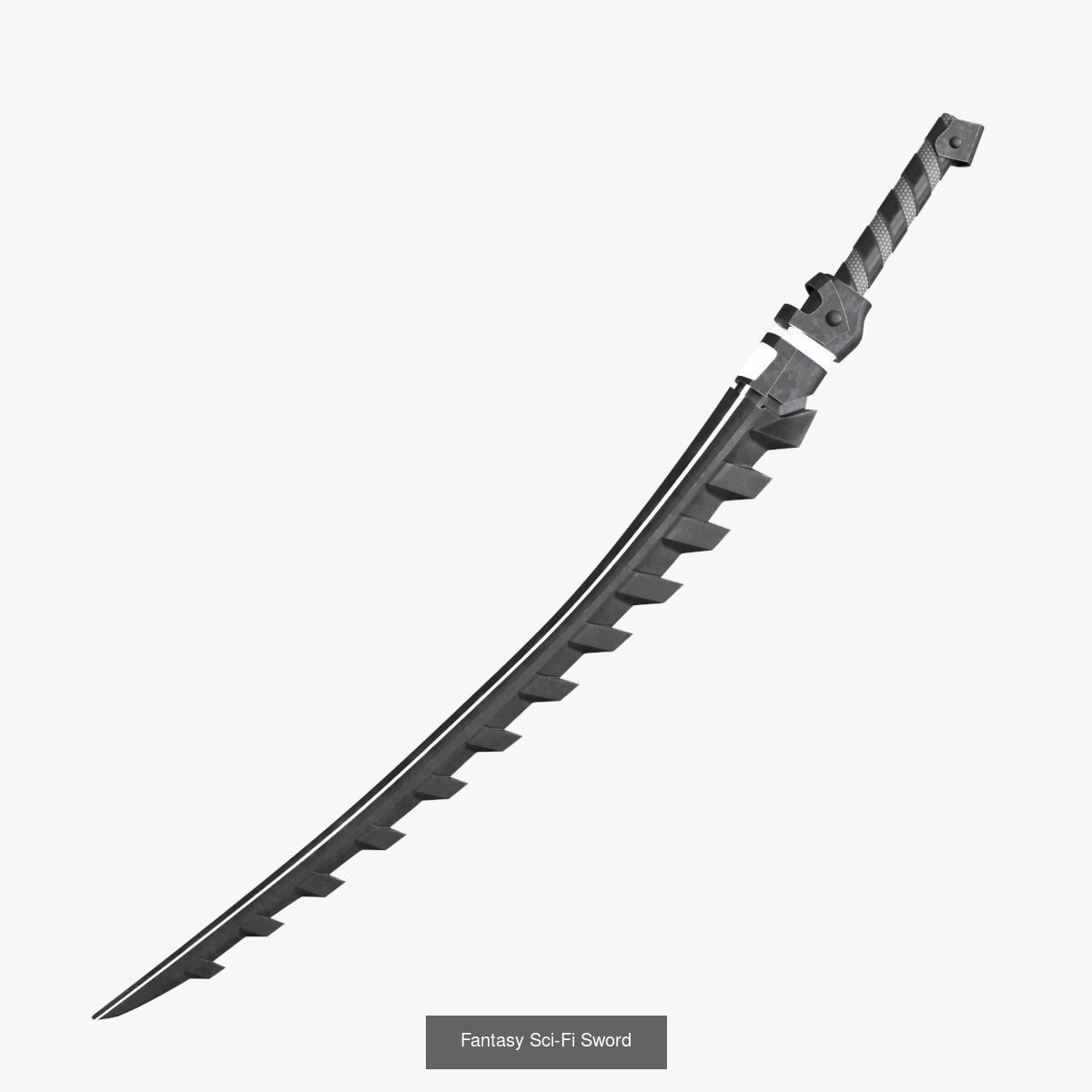 Fantasy Sci-Fi Sword set of 3 3D Model Collection_4