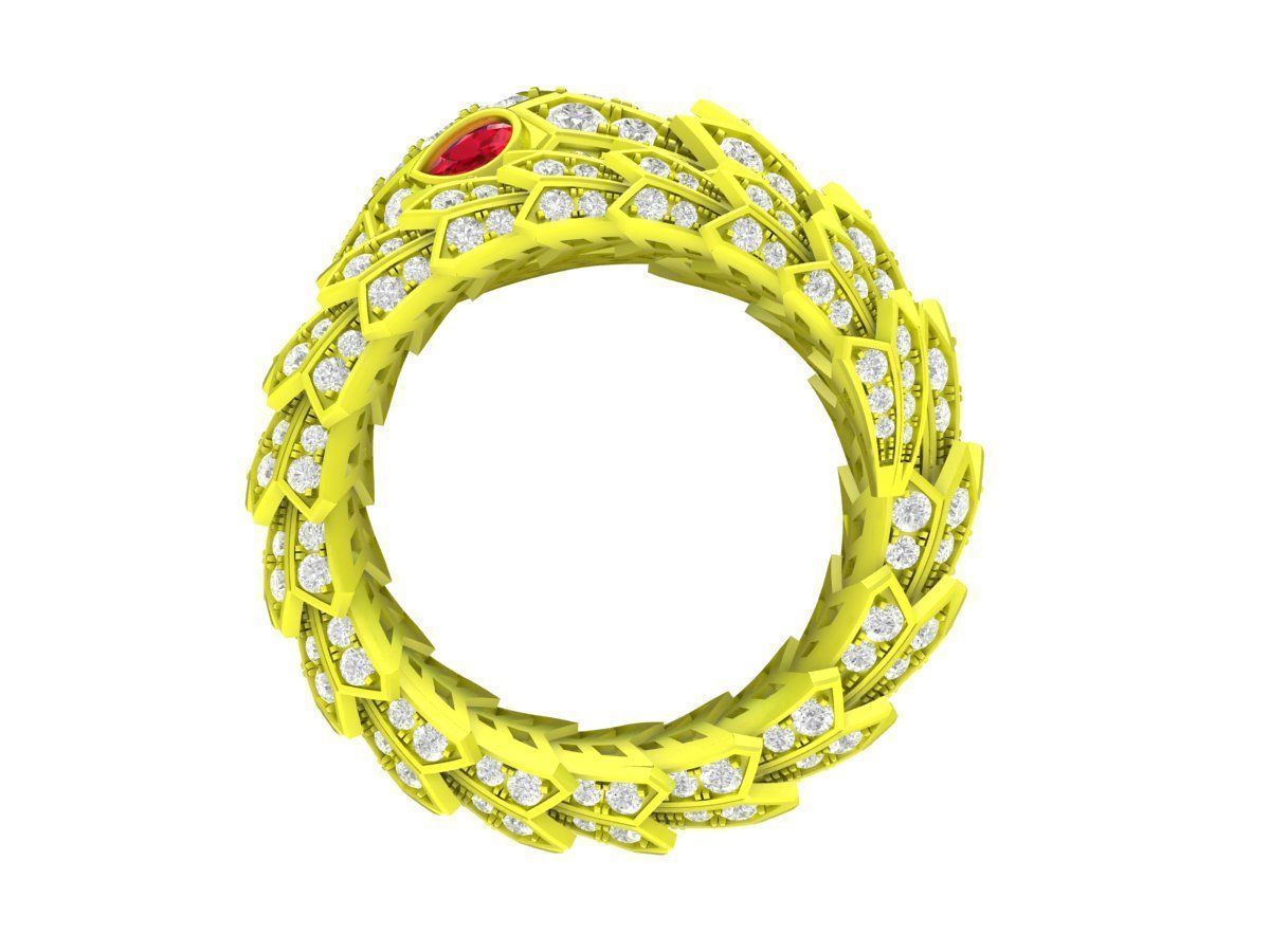 Snake Diamond Ring for Men Special Occasion 6969 3D print model_2