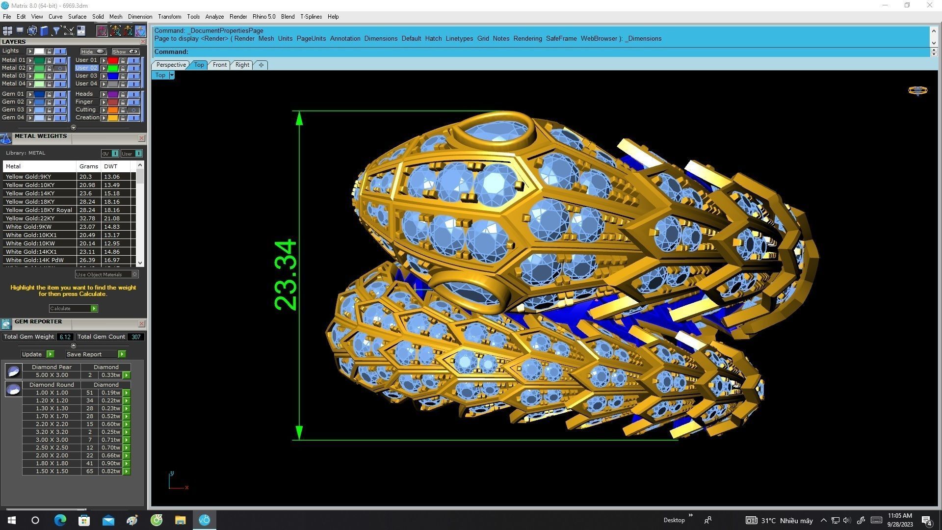 Snake Diamond Ring for Men Special Occasion 6969 3D print model_5