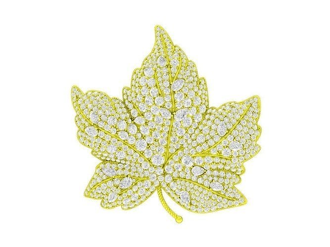 6971 Art Diamond Leaf Pendant  3D print model