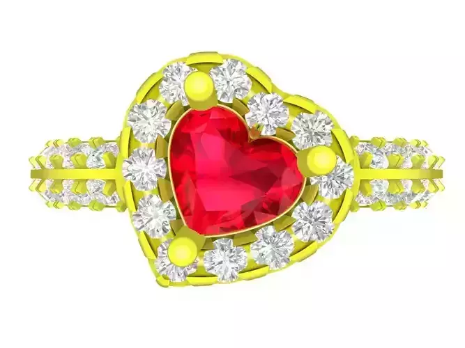 6976 Heart Diamond Women Ring