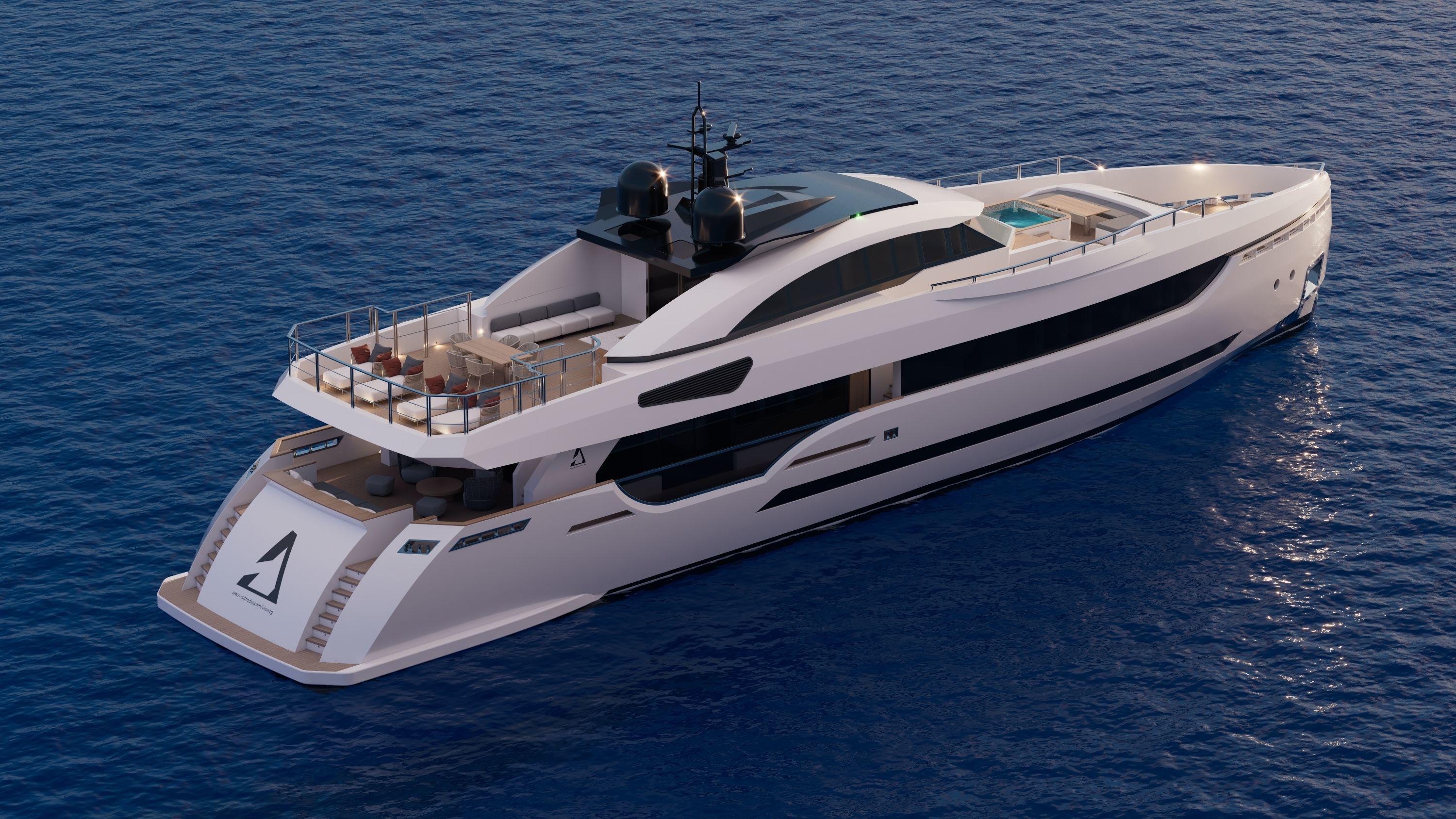 40M Superyacht 3D model_4