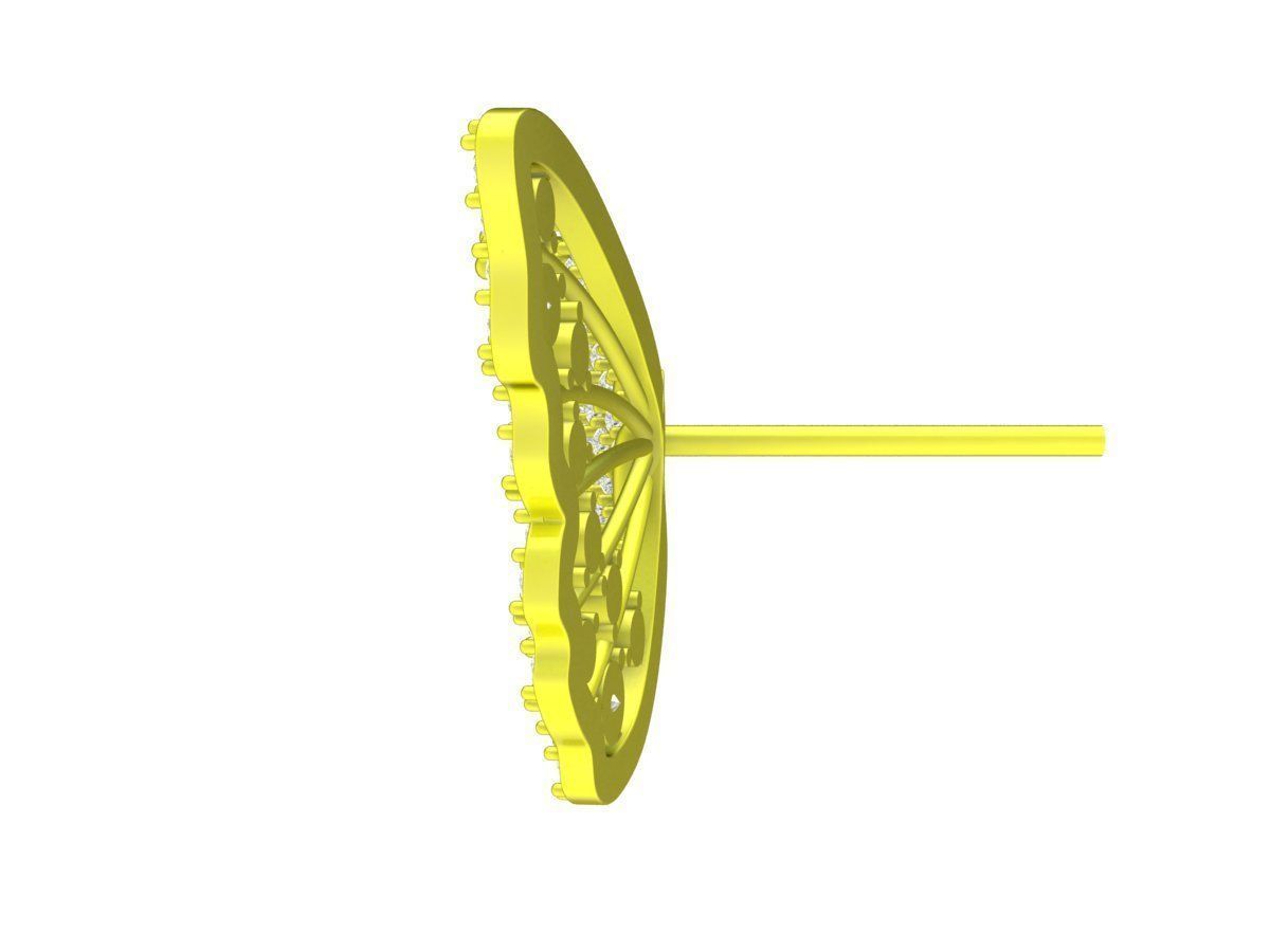 6985 Luxury Butterfly Diamond Women Earrings 3D print model_3