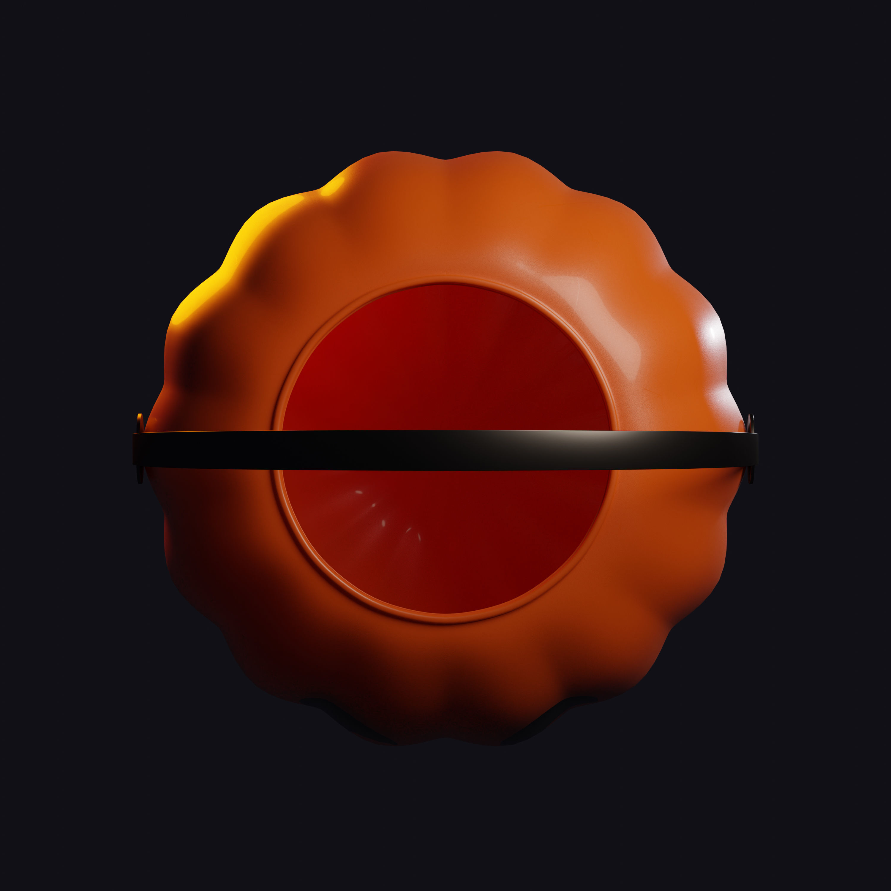 Jack O Lantern Trick Or Treat Bucket 3D model_2