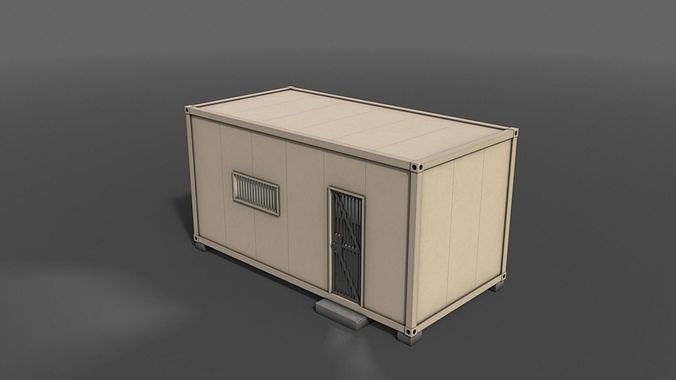 PBR Container House CB 20ft V4 Low-poly 3D model