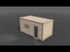 PBR Container House CB 20ft V4 Low-poly 3D model_1