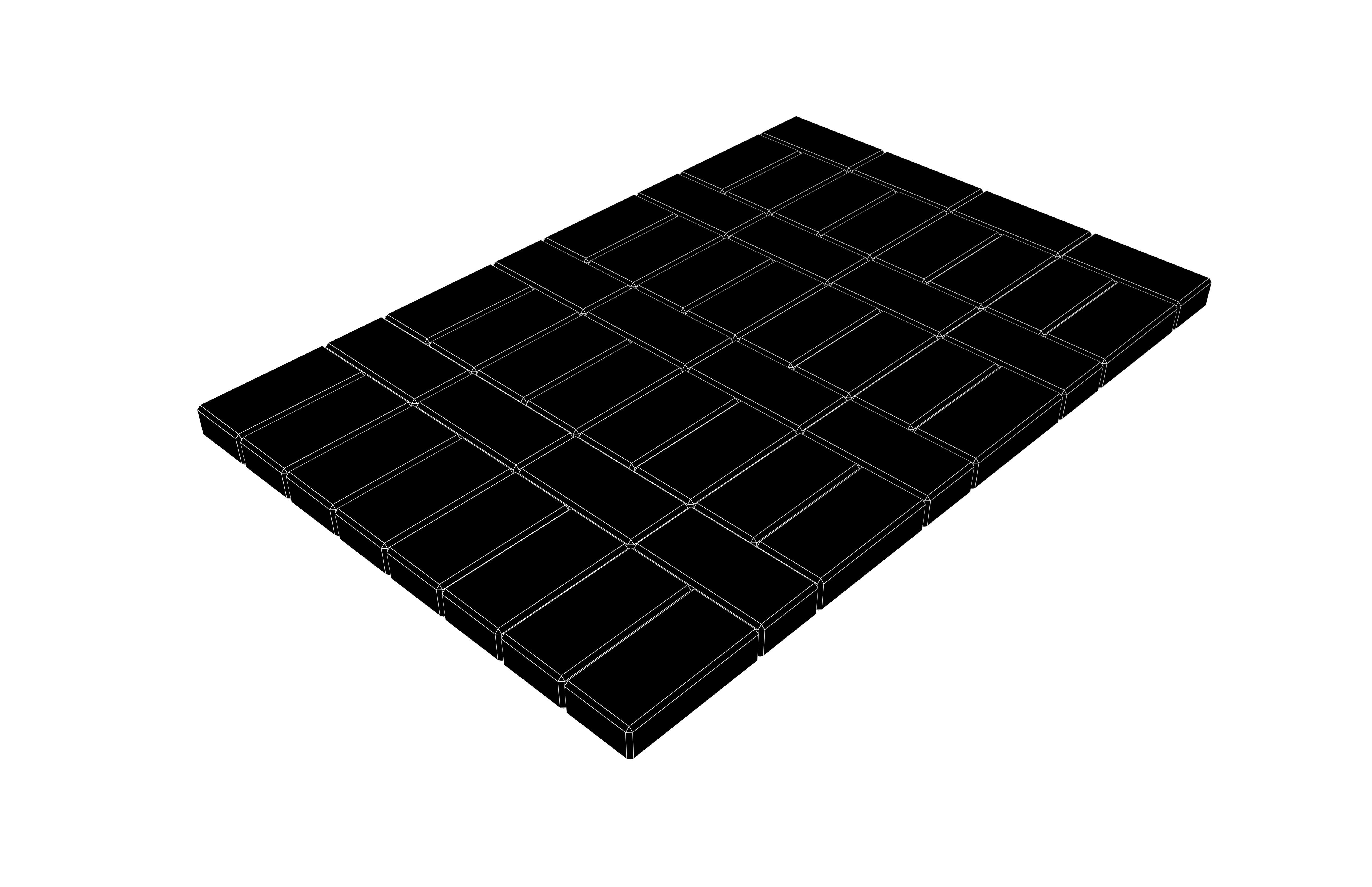 Rectangular Blocks V3 002 Low-poly 3D model_7