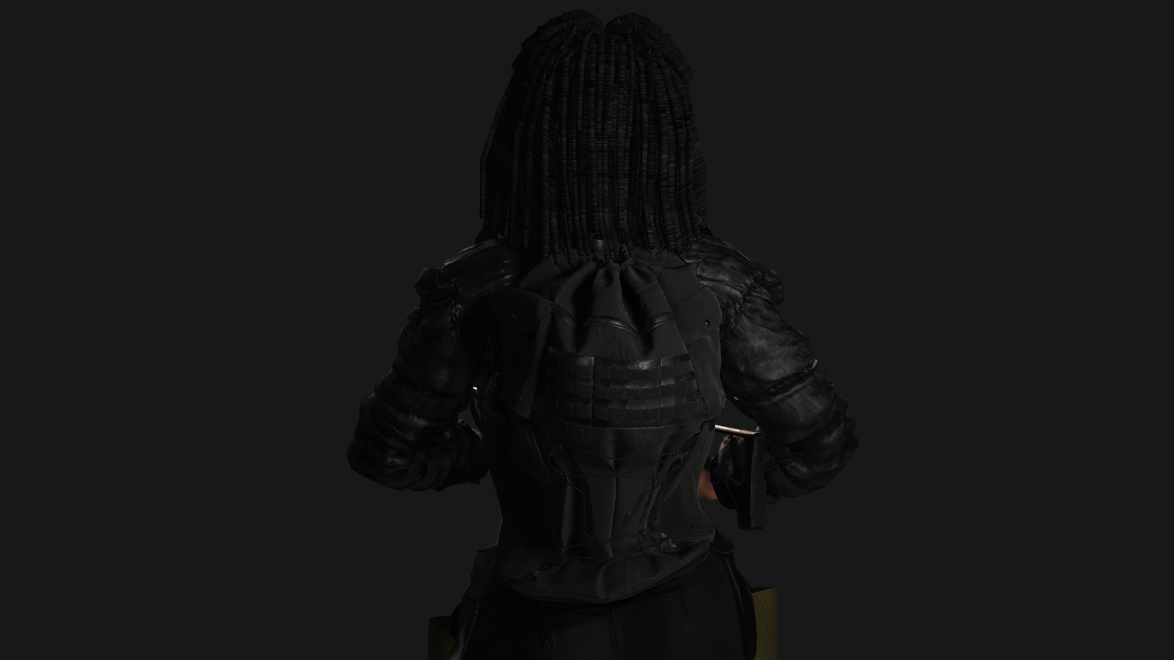 AAA 3D MODEL REALISTIC CHARACTER-FEMALE GUN SHOOTER STREET STYLE Low-poly 3D model_8