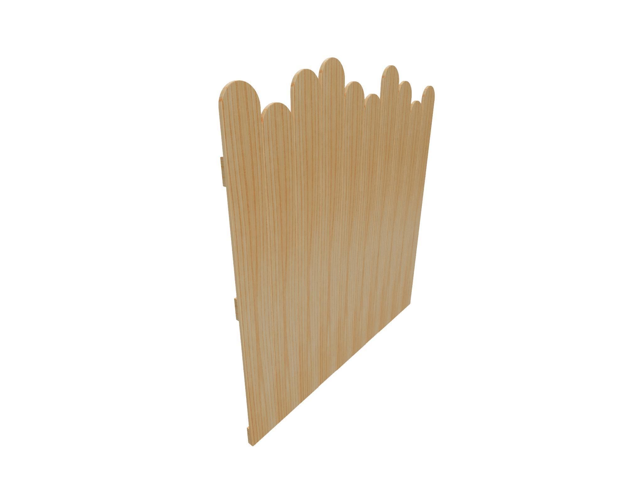 Wooden fence 3D model_2