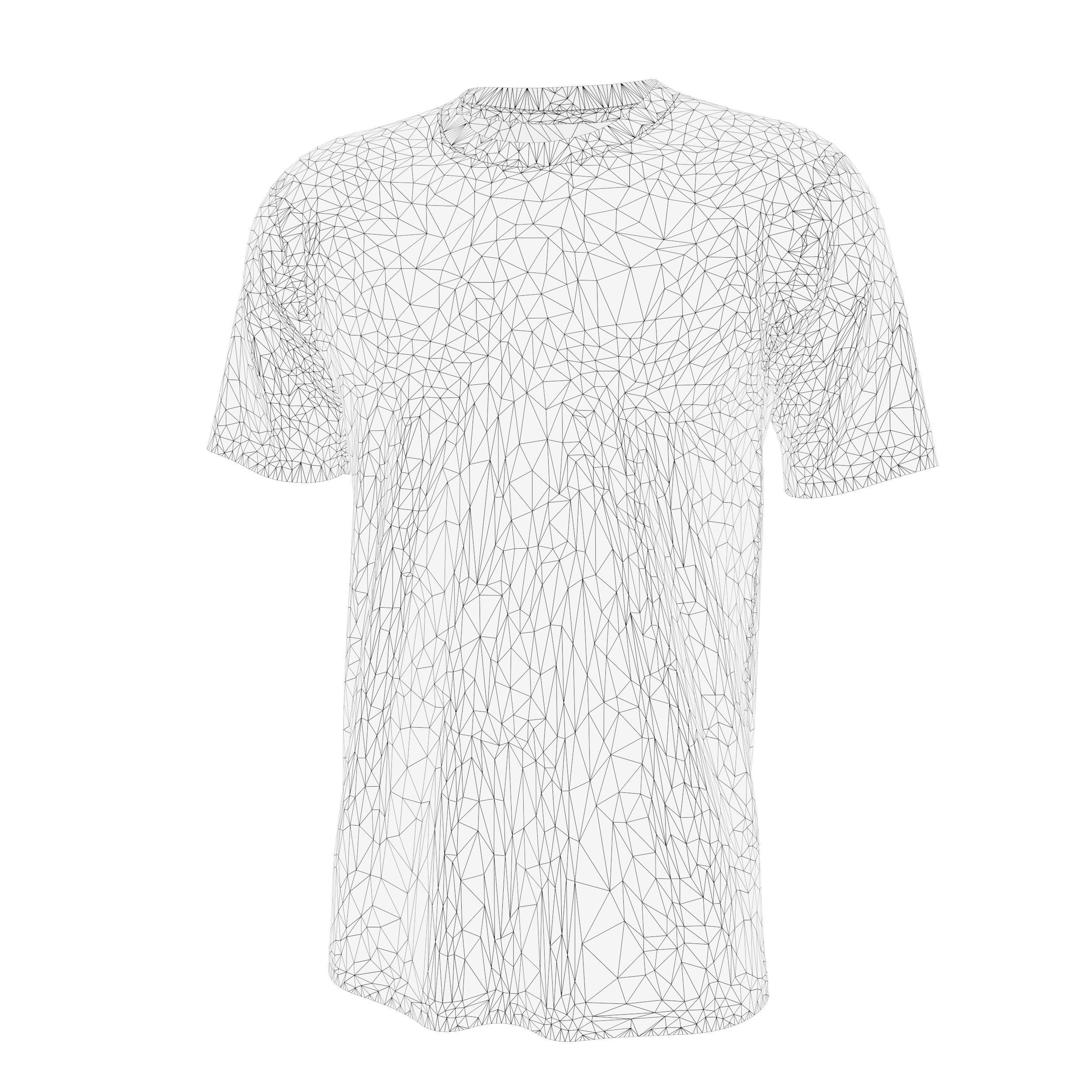 Men Tie-Dye Tee Low-poly 3D model_10