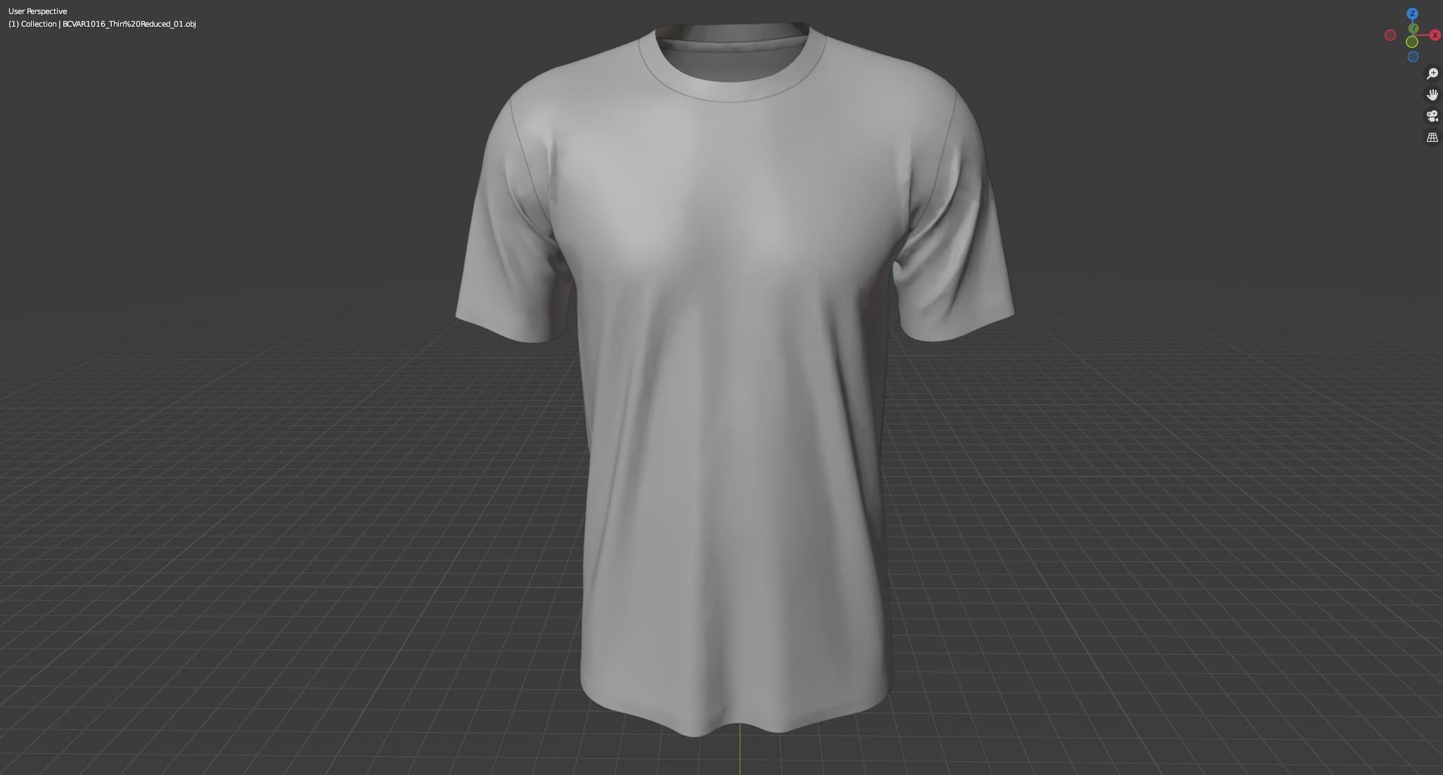 Men Tie-Dye Tee Low-poly 3D model_6