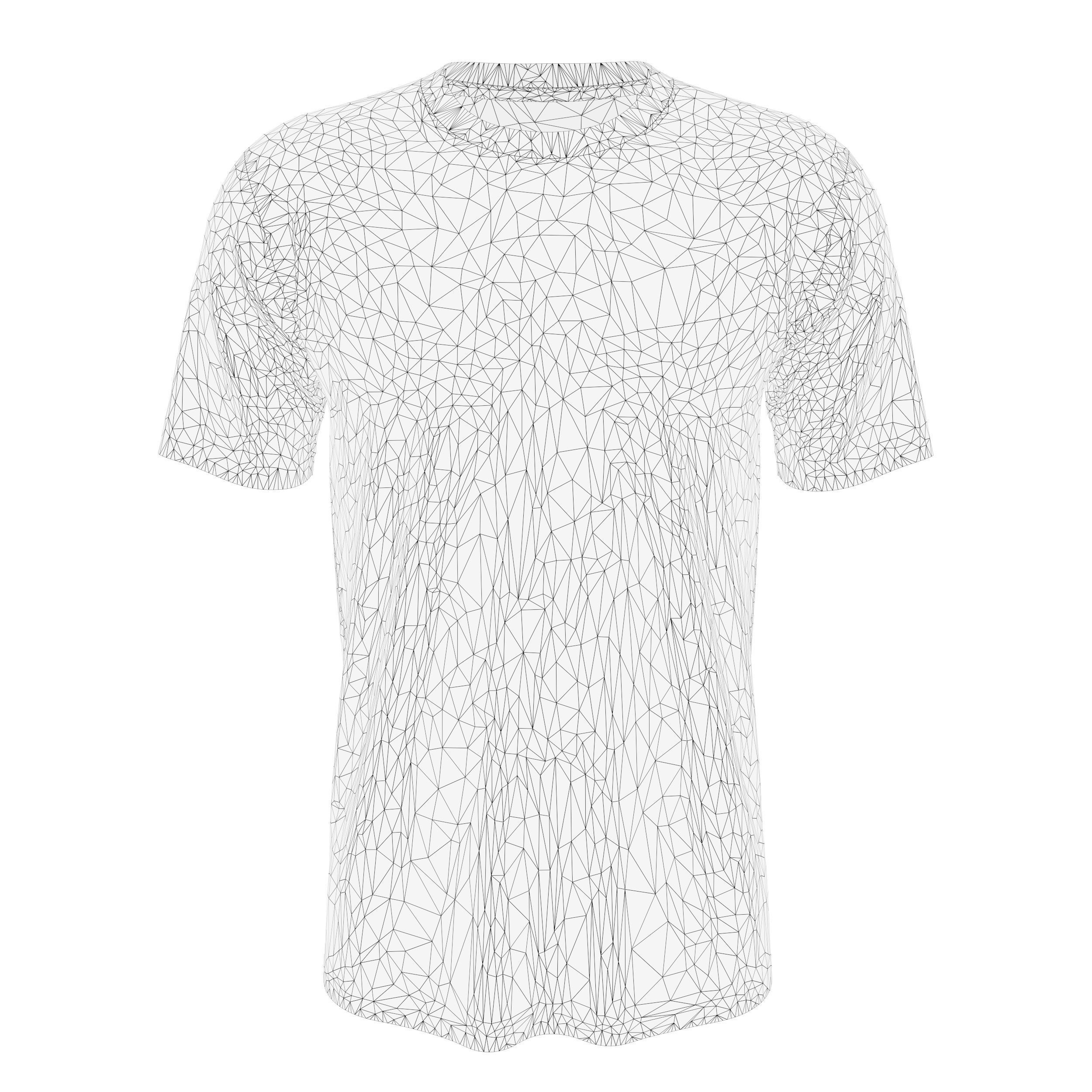 Men Tie-Dye Tee Low-poly 3D model_9