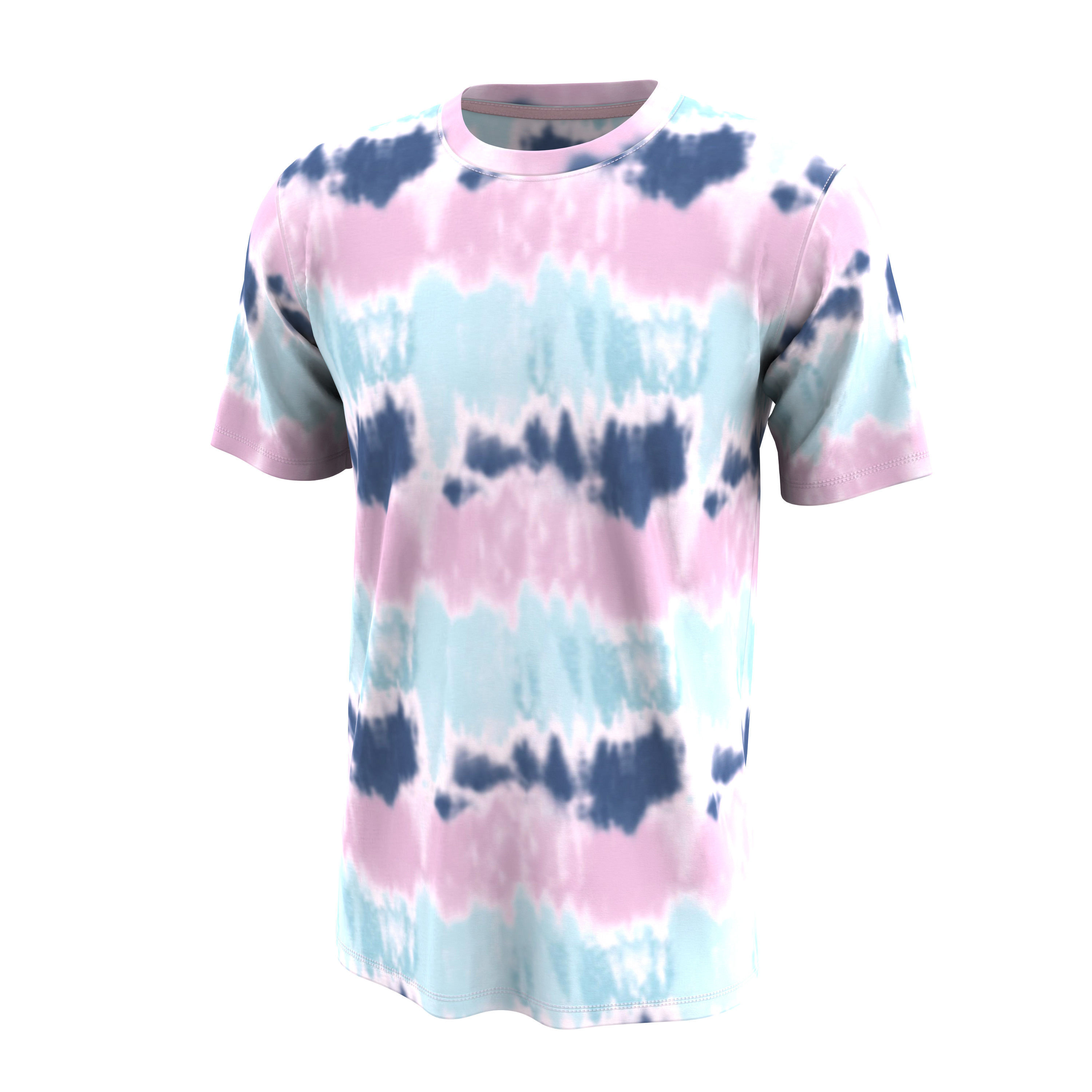 Men Tie-Dye Tee Low-poly 3D model_2
