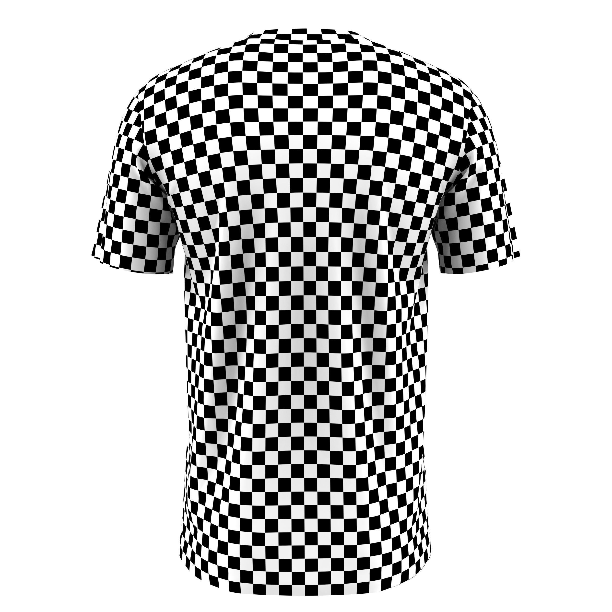 Men Tie-Dye Tee Low-poly 3D model_8