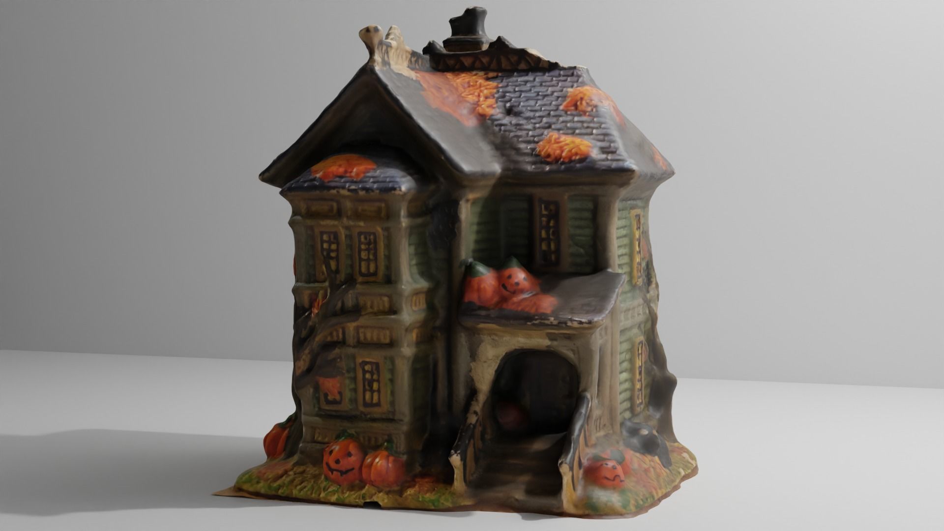 Halloween House 2 Low-poly 3D model_1