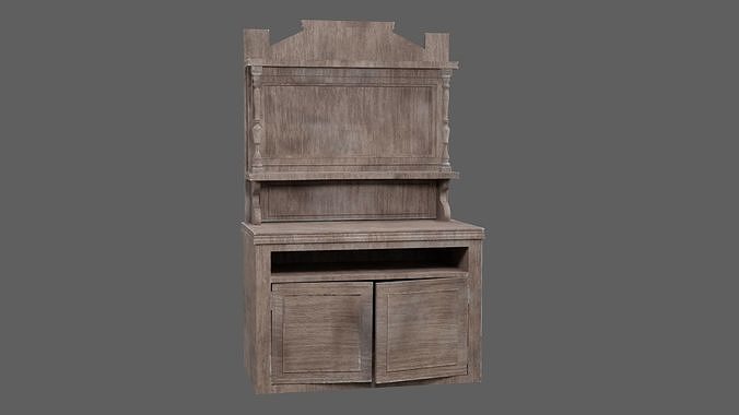 Old furniture realistic low poly - 1 Low-poly 3D model