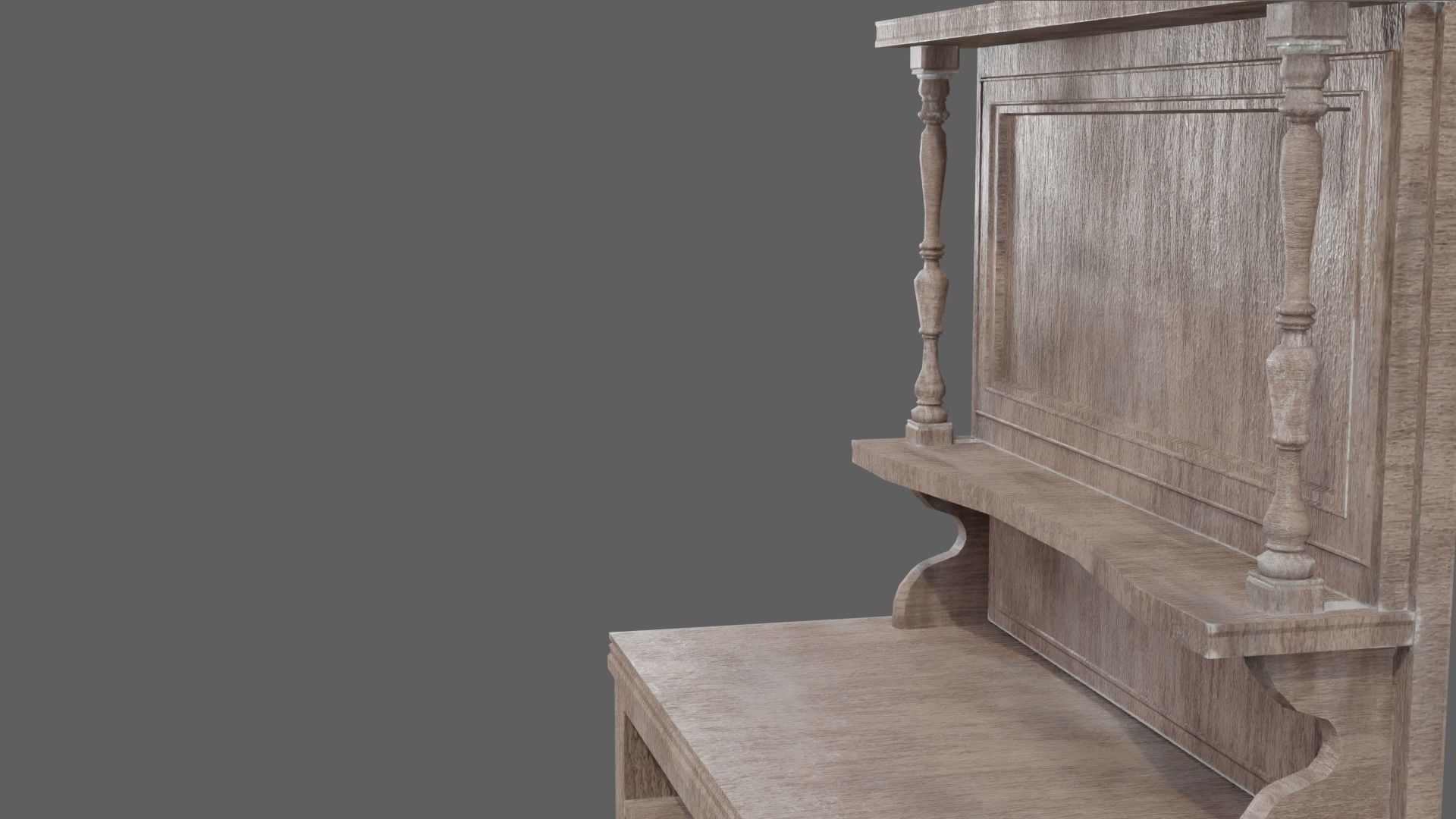 Old furniture realistic low poly - 1 Low-poly 3D model_6