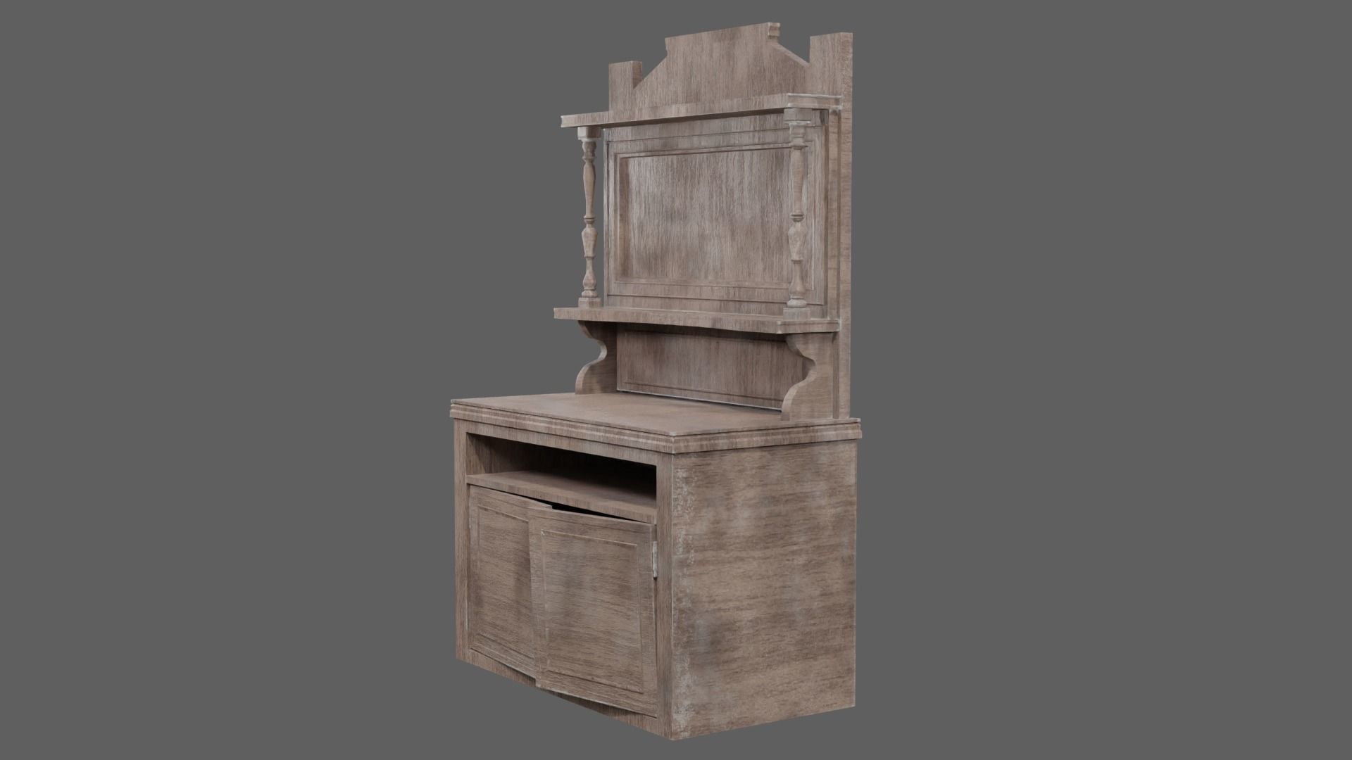 Old furniture realistic low poly - 1 Low-poly 3D model_14