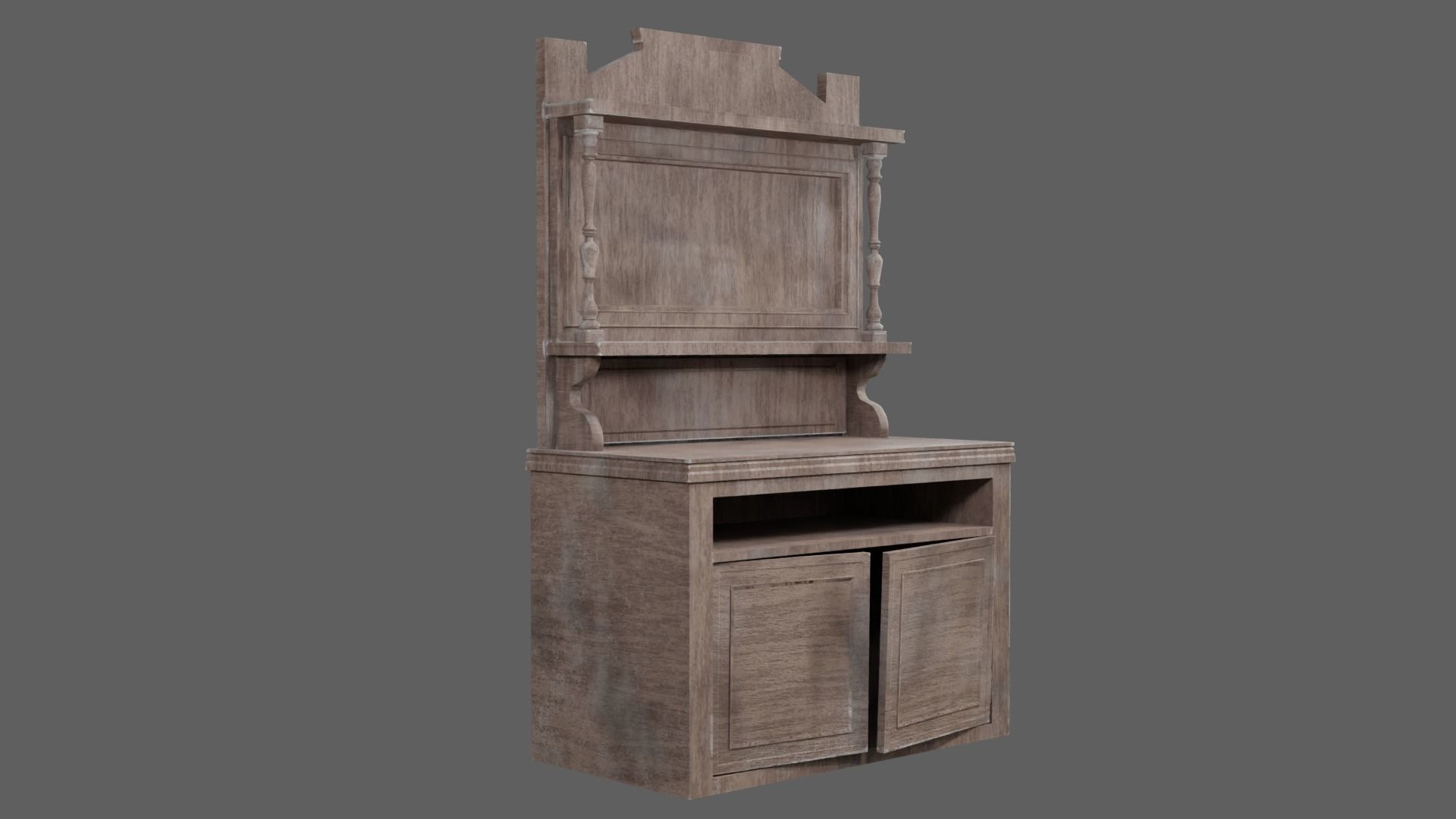 Old furniture realistic low poly - 1 Low-poly 3D model_3