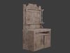 Old furniture realistic low poly - 1 Low-poly 3D model_1