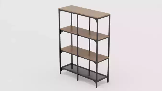 FJALLBO - Open Shelving Unit Black 100x136 cm