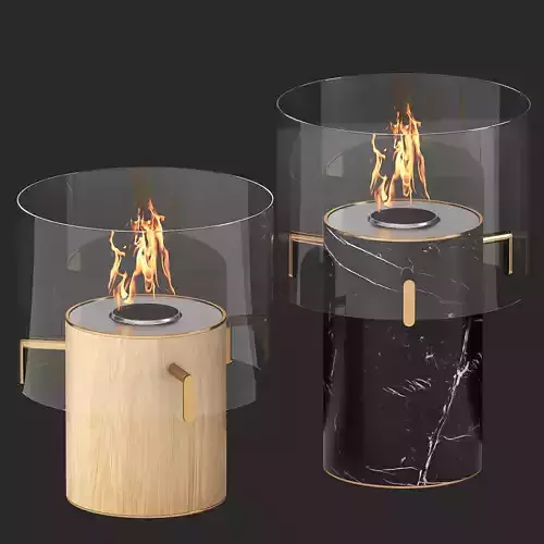 Pillar  Designer Fireplace 3D model