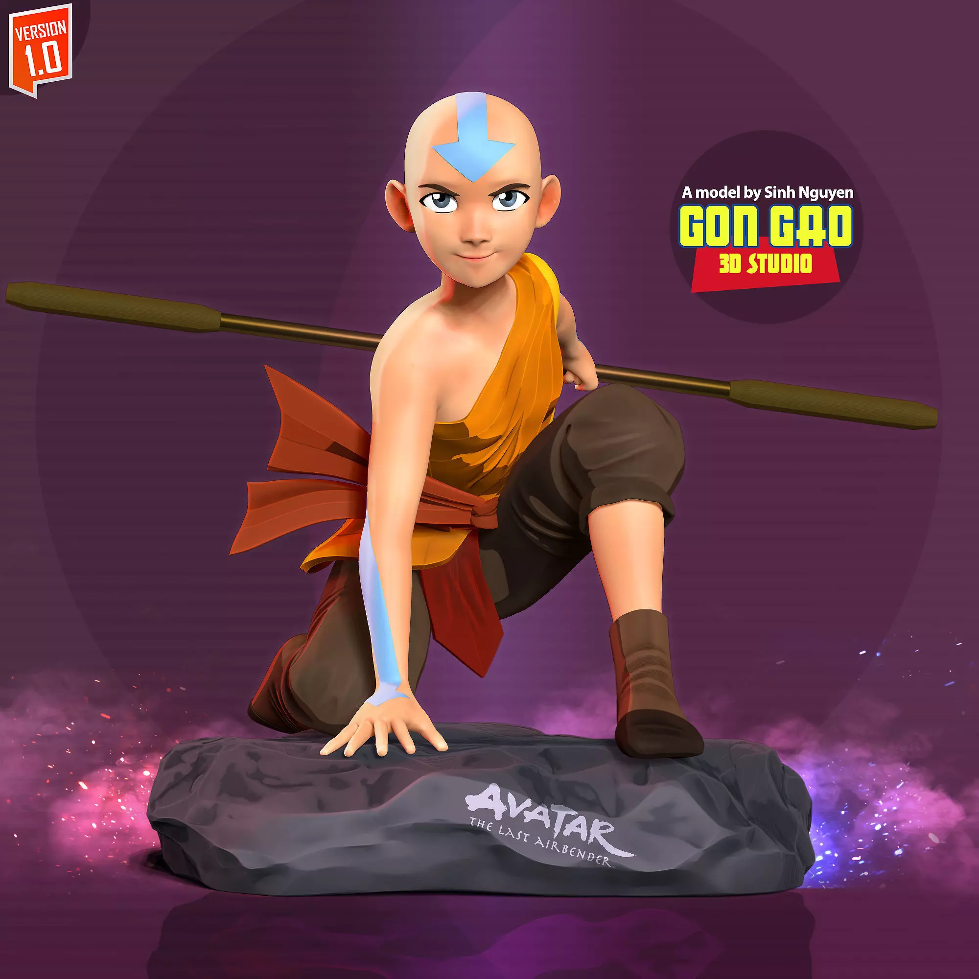 Aang - Avatar Fanart 3D print model_0