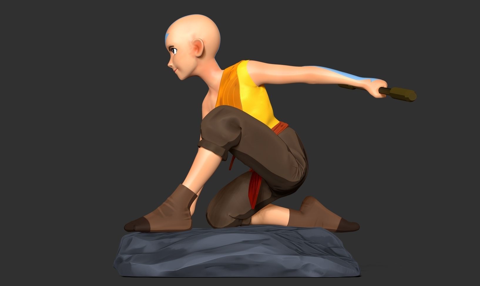 Aang - Avatar Fanart 3D print model_9