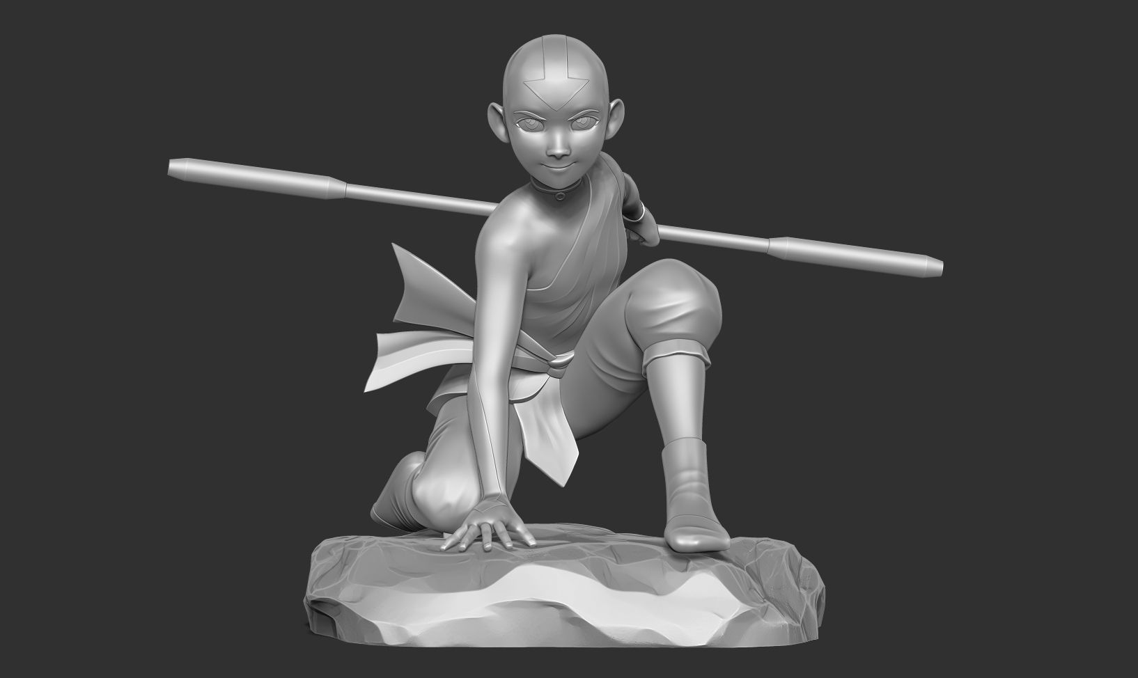 Aang - Avatar Fanart 3D print model_8