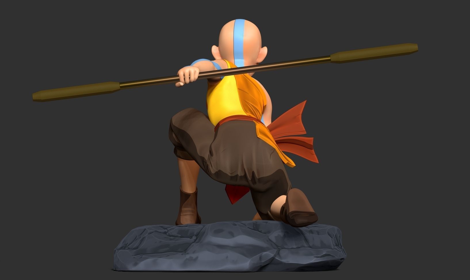 Aang - Avatar Fanart 3D print model_4