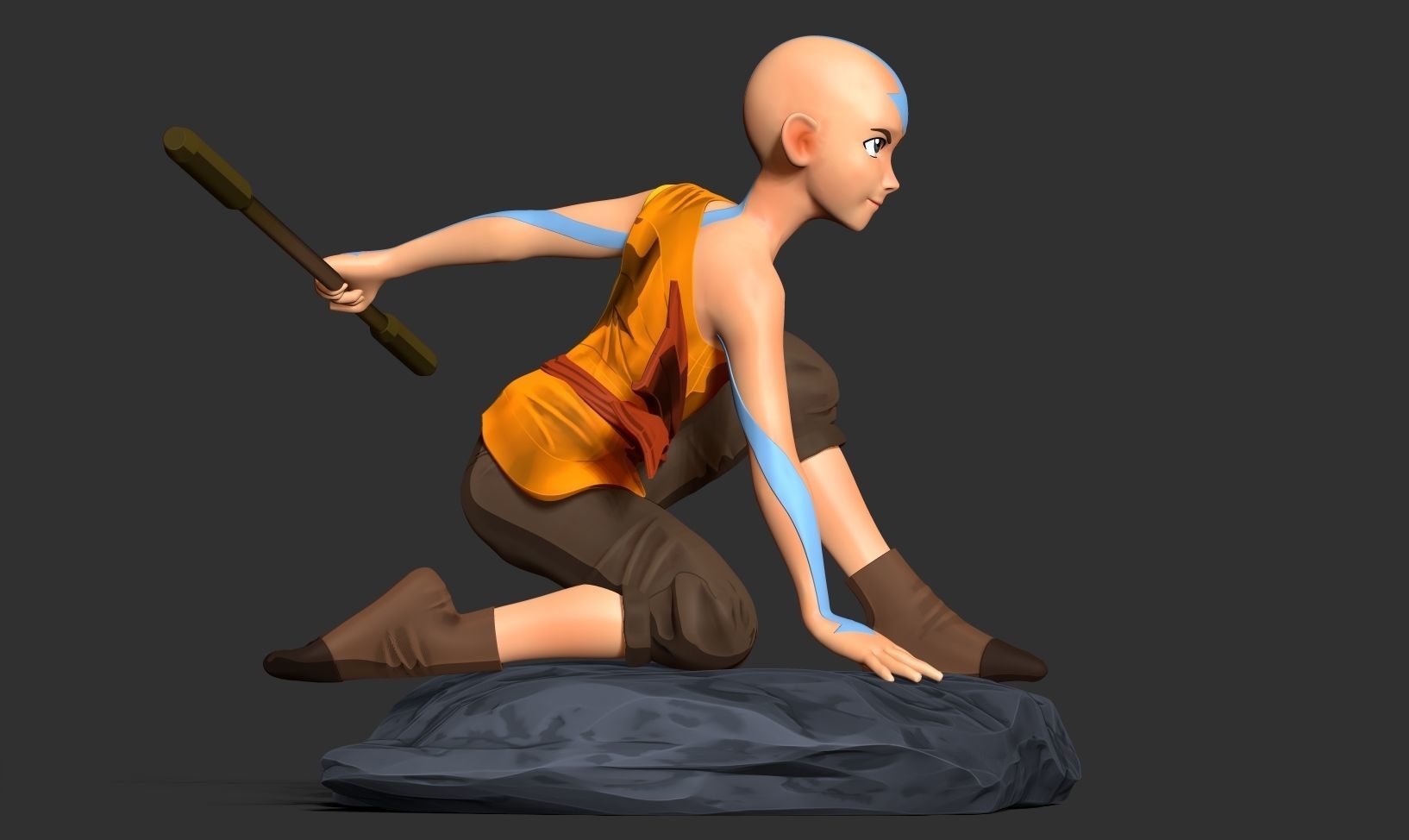 Aang - Avatar Fanart 3D print model_11
