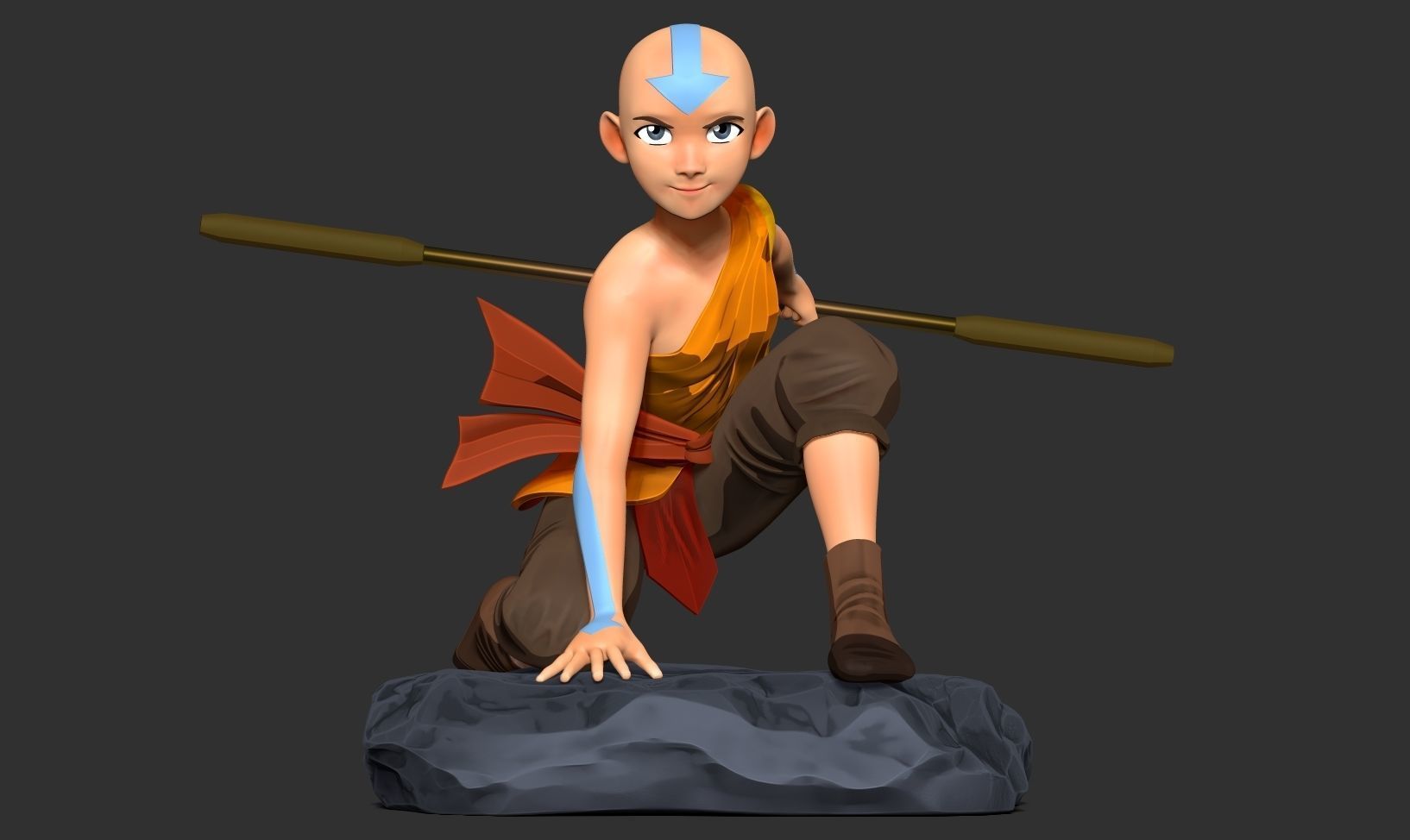 Aang - Avatar Fanart 3D print model_7