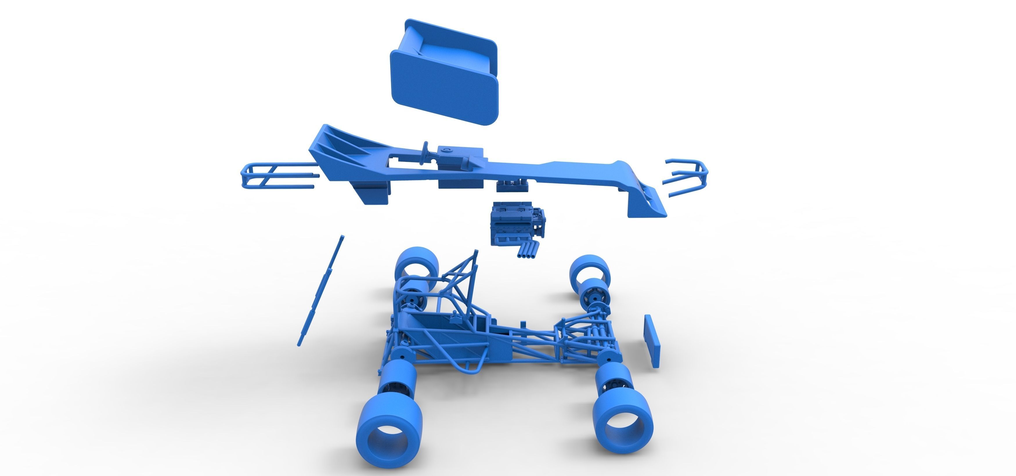 Supermodified front engine Winged race car Scale 1 to 25 3D print model_60