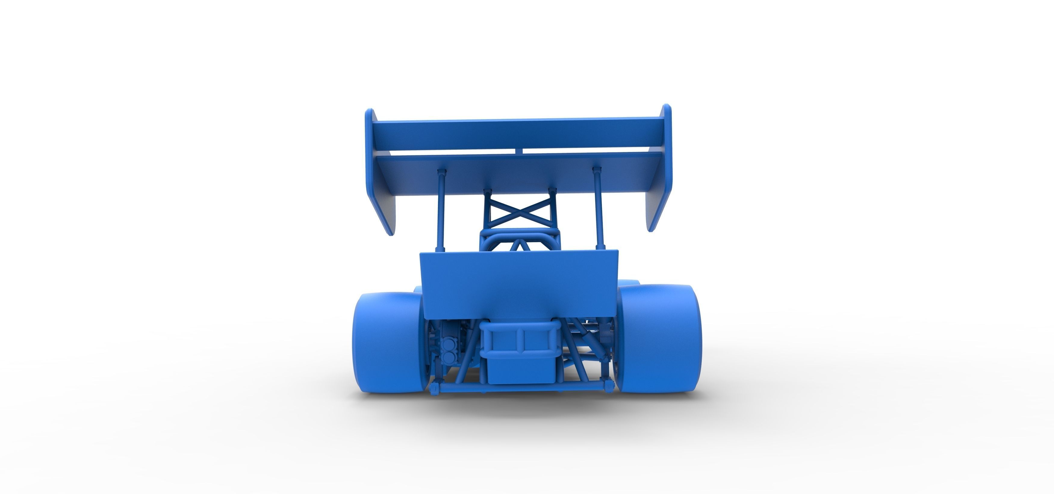 Supermodified front engine Winged race car Scale 1 to 25 3D print model_41