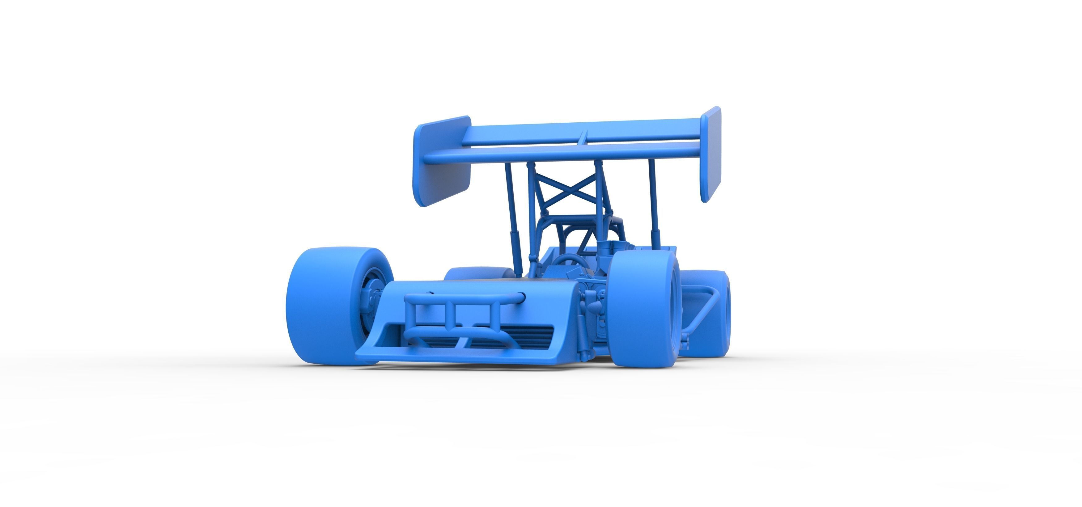 Supermodified front engine Winged race car Scale 1 to 25 3D print model_31