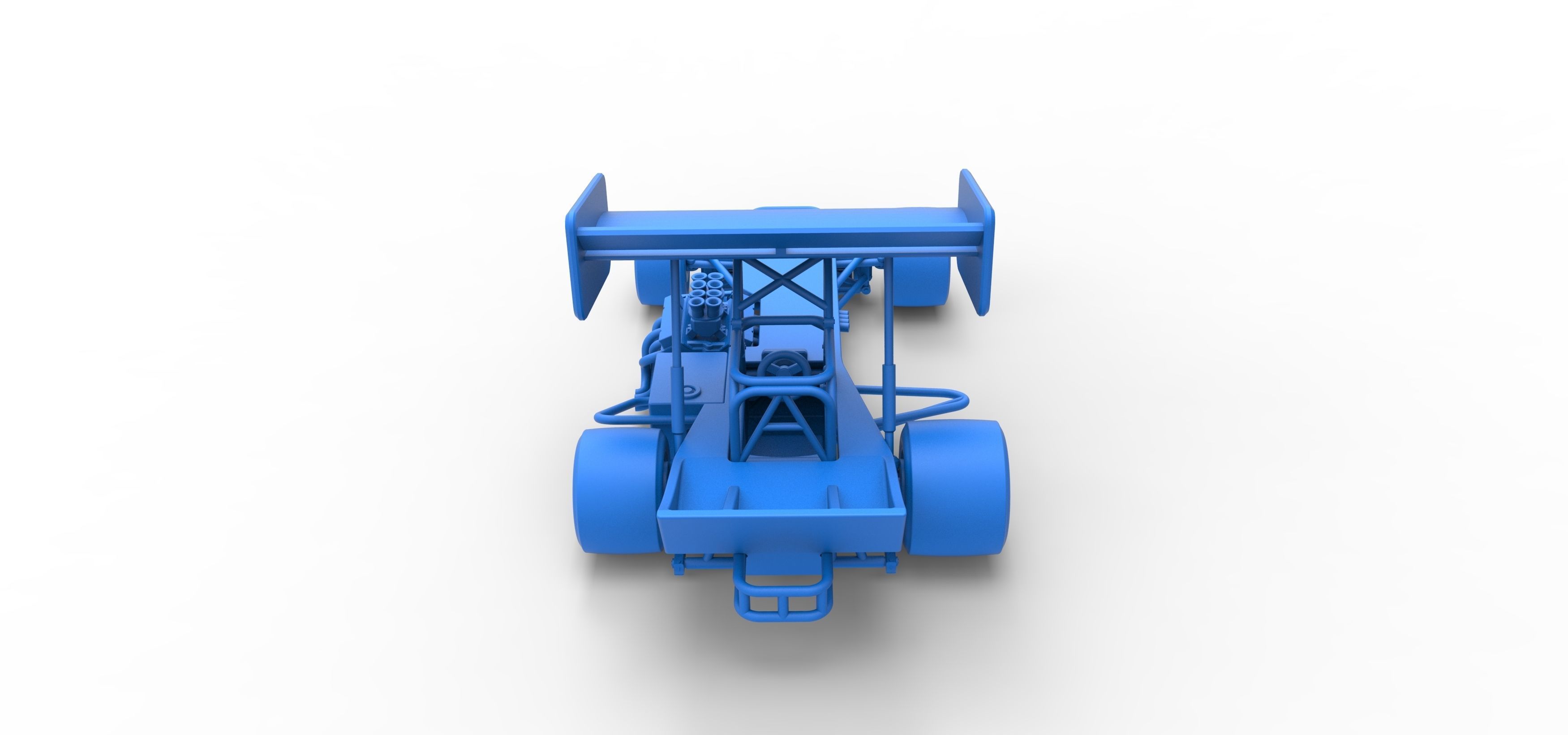Supermodified front engine Winged race car Scale 1 to 25 3D print model_42