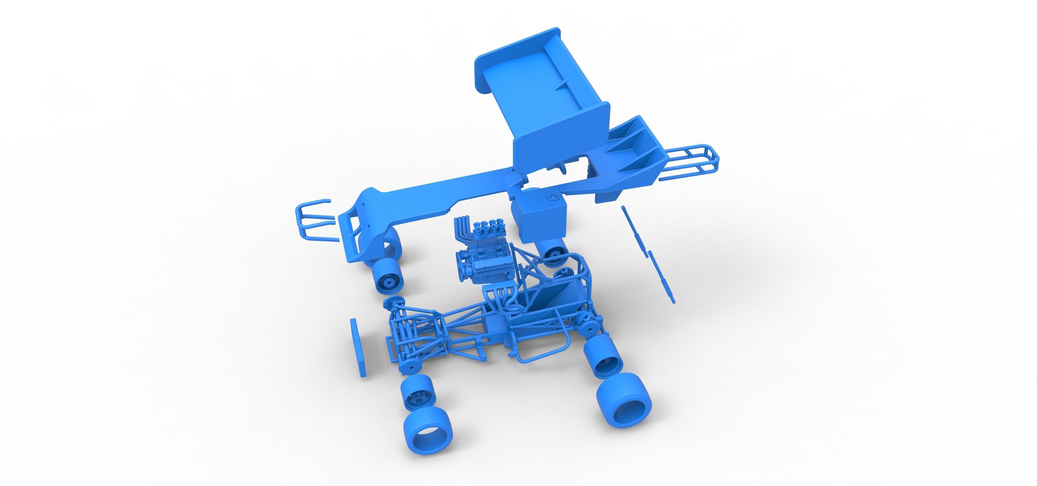 Supermodified front engine Winged race car Scale 1 to 25 3D print model_52