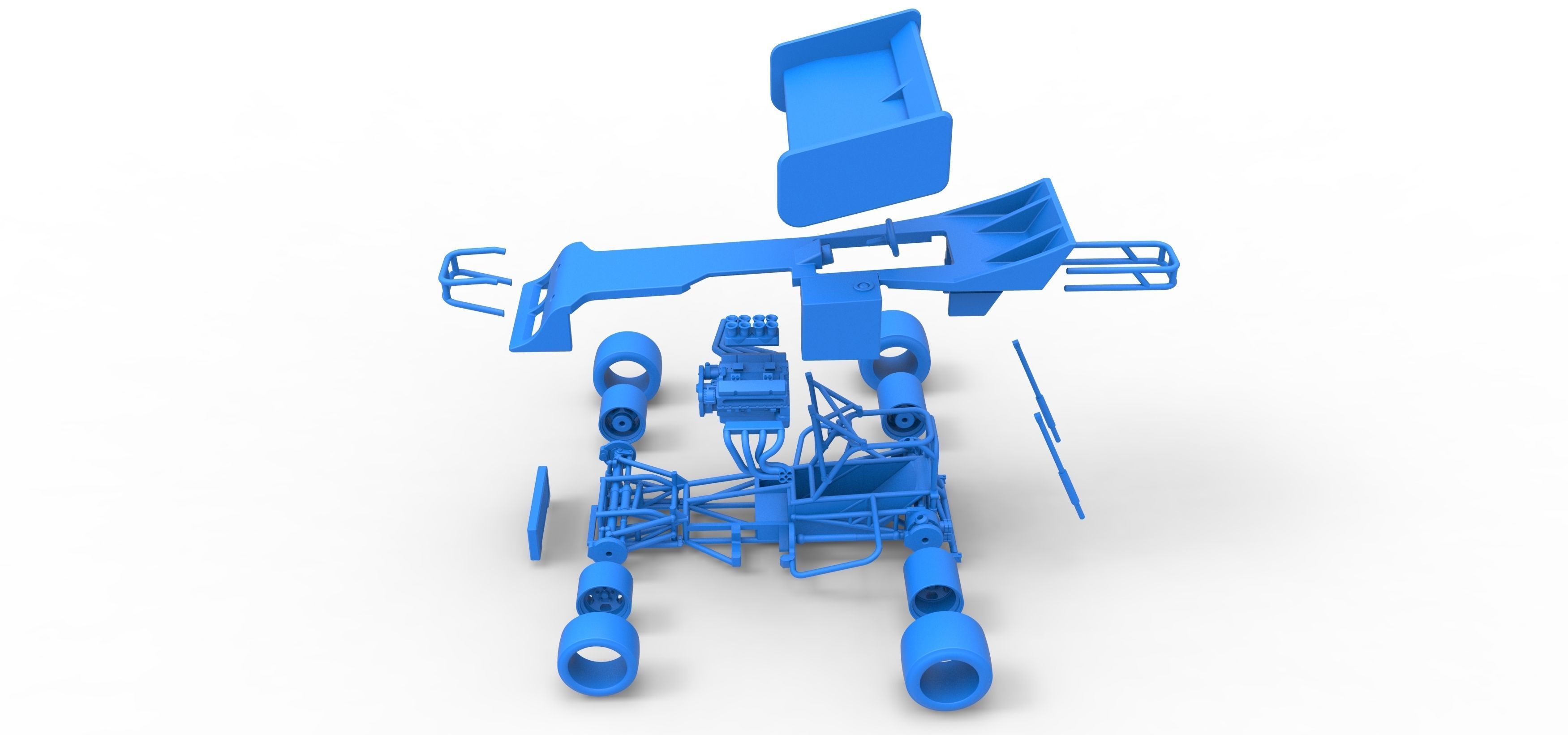 Supermodified front engine Winged race car Scale 1 to 25 3D print model_56