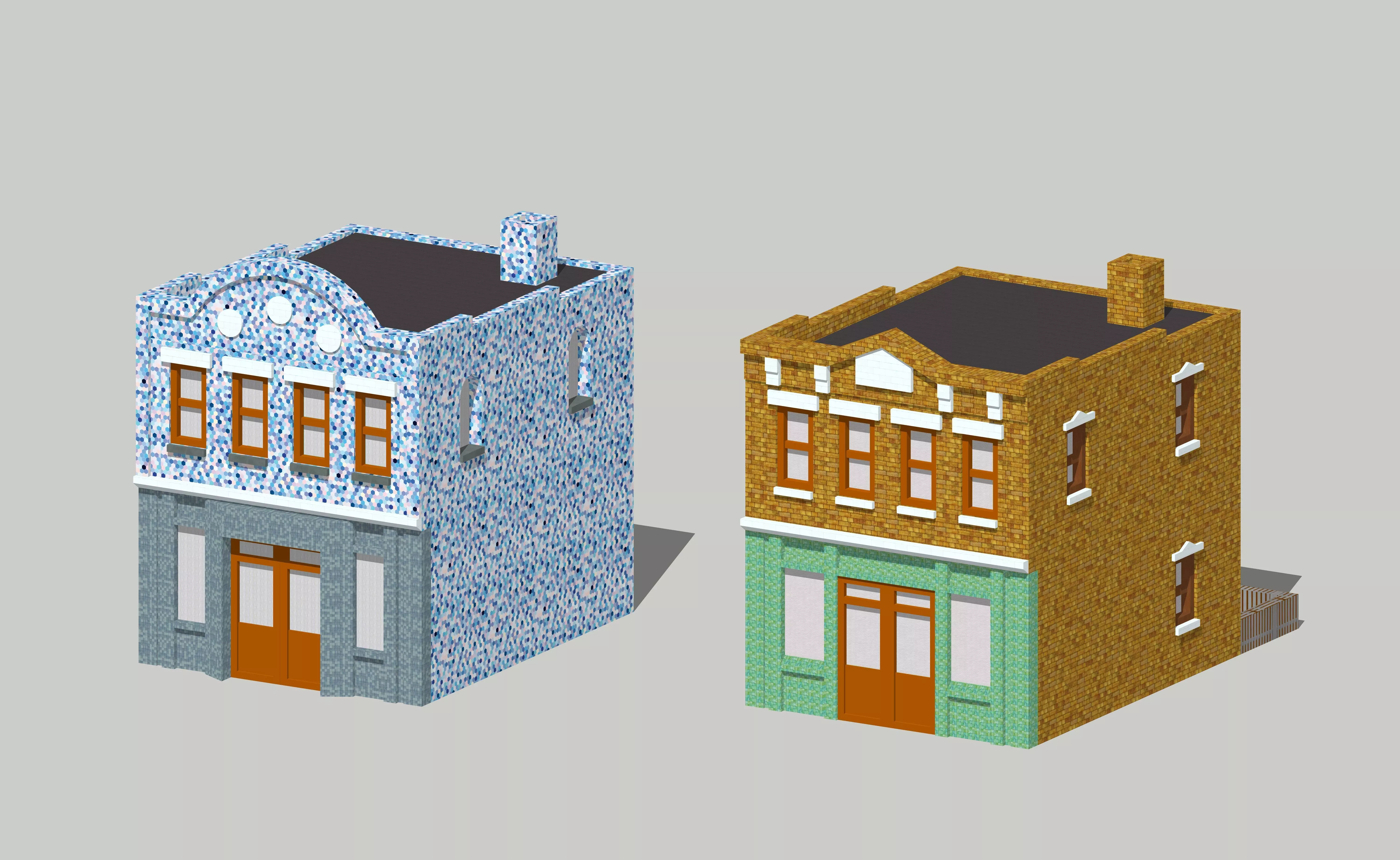 Shop Store Building House by Outland Models Low-poly 3D model_0