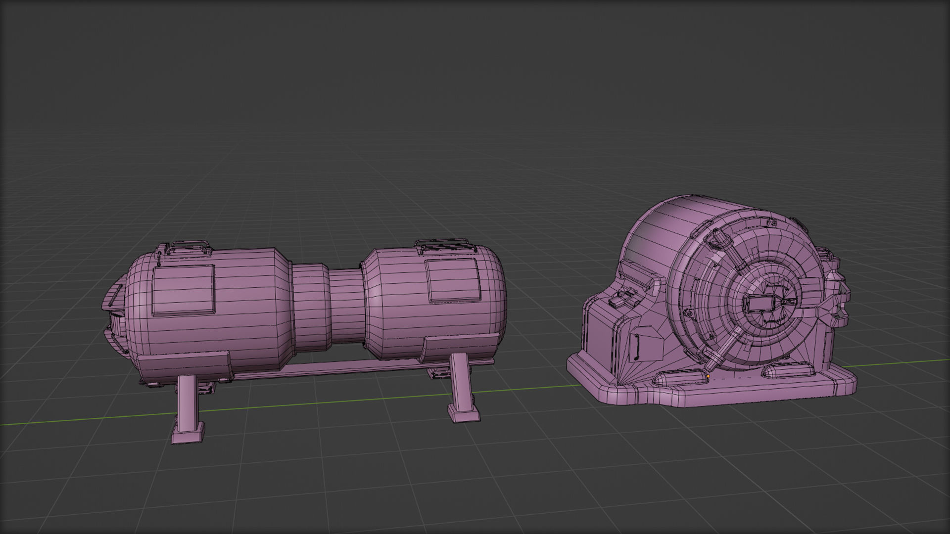 SciFi Barrels Props 3D model_7