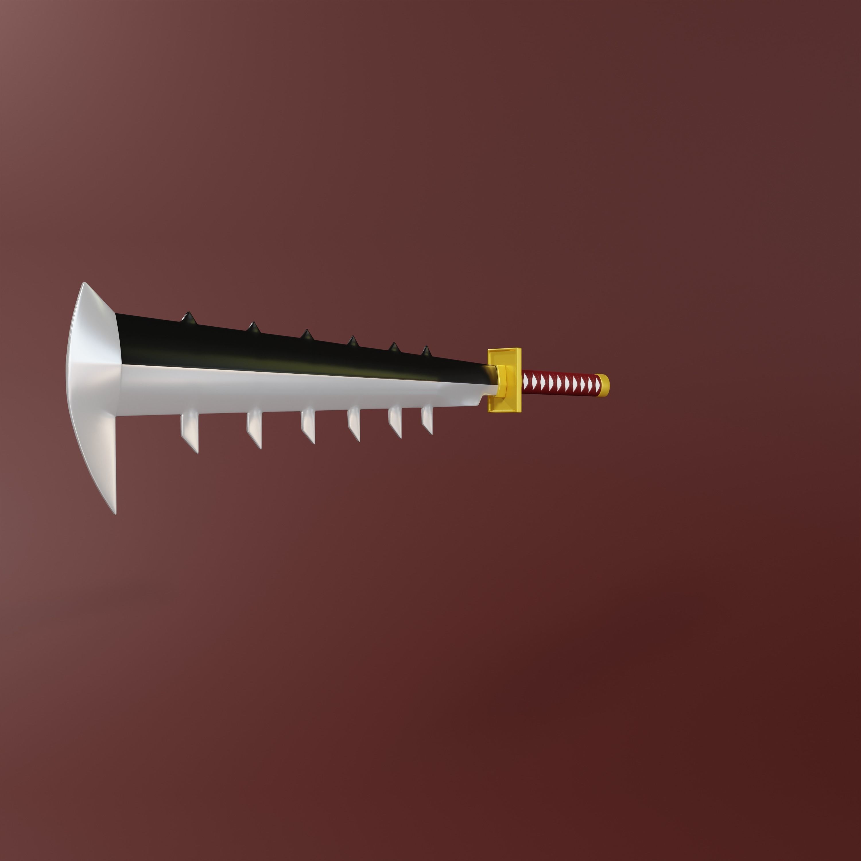 Bleach - Abari renji Sword shikai  Zabbimaru 3D print model_3
