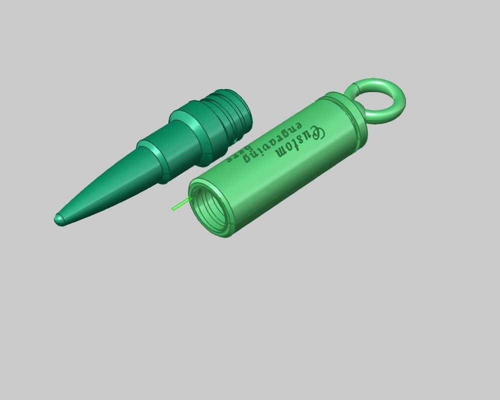 Bullet pendant stash jewelry 3d model for printing STL 3D print model_7