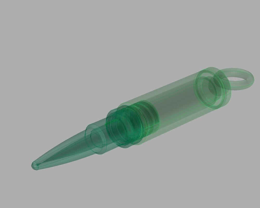 Bullet pendant stash jewelry 3d model for printing STL 3D print model_8