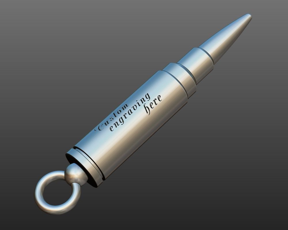 Bullet pendant stash jewelry 3d model for printing STL 3D print model_9