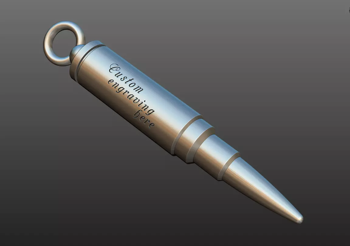 Bullet pendant stash jewelry 3d model for printing STL 3D print model_0